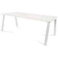 rocada BLANCA Schreibtisch weiß/weiß rechteckig, 4-Fuß-Gestell weiß 200,0 x 100,0 cm von rocada