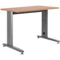 rocada METAL Schreibtisch eiche rechteckig, T-Fuß-Gestell grau 120,0 cm von rocada