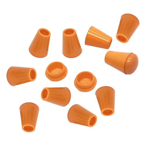 rockible 10 Stück Glocken Endstopper, Enden, Knebelklemmen, Dekor Zubehör, Kordel Enden Stopper für Kleidung, Schnürsenkel, Kordelzug, Orange von rockible