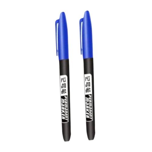 rockible 2 Stück Permanentmarker, Farbmarker, 1,5 mm Spitze, Ölfarbmarker zum Markieren von DIY-Malereien auf Metallsteinen, BLAU von rockible