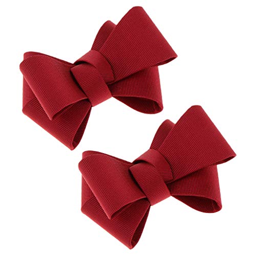 rockible 2er Pack Schuhclips mit charmanten Schleifenmuster, rot, 8 cm von rockible