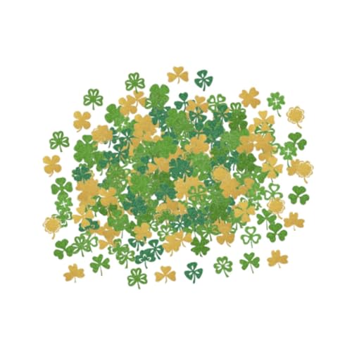 rockible 300pcs St. Day Confetti Decors 4 Blattklee Geburtstagsgeschenk Neuheit Shamrock Konfetti für Hochzeitsbüro Tabletop von rockible