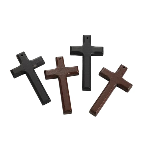 rockible 4x Holz Kreuz Charms Hängende Dekoration Handheld für Gebet Holz Kreuz Anhänger für DIY Halskette rockible 4x Holz Kreuz Charms Hängende Dekoration Handheld für Gebet Holz Kreuz Anhänger für DIY Halskette von rockible