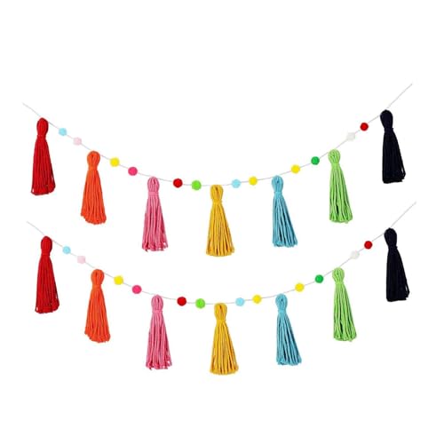 rockible Boho Quastengirlande, Dekoratives Banner, 31,5 Zoll Wandgirlande, Wandbehang Ornament für Abschlussfeier Hochzeitsparty Zubehör, Style B rockible Boho Quastengirlande, Dekoratives Banner, 31,5 Zoll Wandgirlande, Wandbehang Ornament für Abschlussfeier Hochzeitsparty Zubehör, Style B von rockible