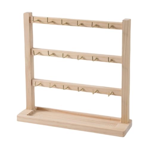 rockible Ohrring-Präsentationsständer, Haken, Ohrring-Präsentationsständer aus Holz für Schlüsselanhänger, Kommoden, Geschäfte, Geschäfte, 3 Ebenen, 18 Haken rockible Ohrring-Präsentationsständer, Haken, Ohrring-Präsentationsständer aus Holz für Schlüsselanhänger, Kommoden, Geschäfte, Geschäfte, 3 Ebenen, 18 Haken von rockible