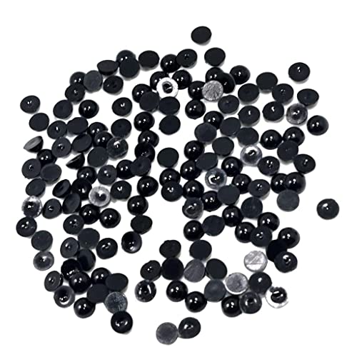 rockible Schwarze Halbperlen Set für kreative DIY-Projekte, 8mm 150pcs von rockible