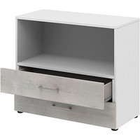 röhr Regalschrank direct.office, 859B281000 weiß, beton 80,0 x 34,4 x 72,0 cm von röhr