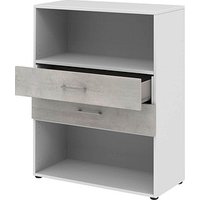 röhr Regalschrank direct.office, 859B381000 weiß, beton 80,0 x 34,4 x 107,2 cm von röhr