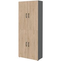 röhr Aktenschrank direct.office, 859H651000 hickory, anthrazit 5 Fachböden 80,0 x 33,5 x 212,5 cm von röhr