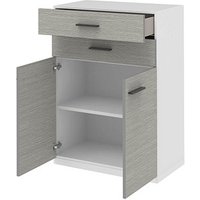 röhr Aktenschrank quantum, 180/D33/9020-39-R1 weiß, hellgrau 1 Fachboden 80,0 x 41,9 x 112,5 cm von röhr