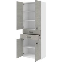 röhr Aktenschrank quantum, 180/D66/9020-39-R1 weiß, hellgrau 3 Fachböden 80,0 x 41,9 x 220,5 cm von röhr