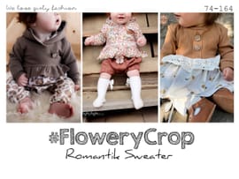 Hoodie #FloweryCrop von rosarosa