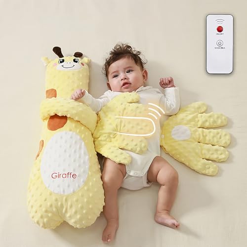 Baby Soothing Palm Hand,Baby Sleeping Hand Pillow Mit Ferngesteuerter,Baby Startle Prevention Hand Glove Aufladbar,Einschlafhilfe-Begleiter Für Baby,Zum Streicheln Und Beruhigen des Baby (Giraffe) von routinfly