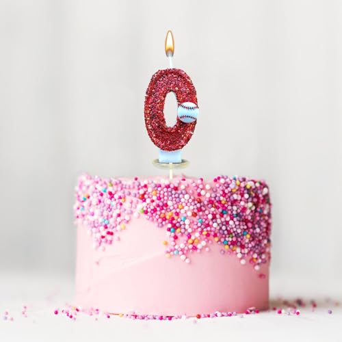 Geburtstagskerze, Geburtstagskerze für Kuchen, Personalisierte Baseball Geburtstagskerzen Zahlen,Tortendeko für Mädchen, Kinder Themenparty Deko für Kuchen, Dekoration Jahrestag (0) von routinfly