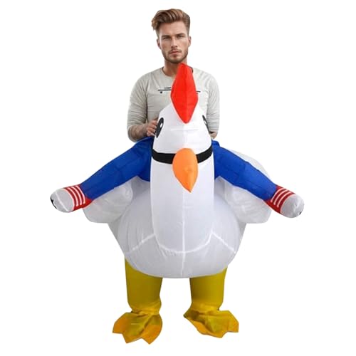 rtdgcv Cartoon Aktivität Erwachsene Weißes Huhn Aufblasbare Puppe Zeigen Party Kleidung Mittelalterliches Dolchmesser Echt (White #3, One Size) von rtdgcv