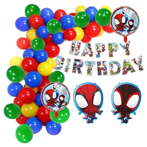 Geburtstags Spidey und Seine Super-freunde Luftballons Dekoration Aluminium Luftballons Geburtstags Banner für Partydekorationen von ruhoup