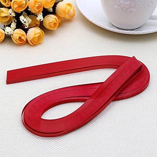 ruiruiNIE 120 Streifen Quilling Paper 5mm Breite Einfarbiges Origami-Papier DIY Hand Crafts Red von ruiruiNIE