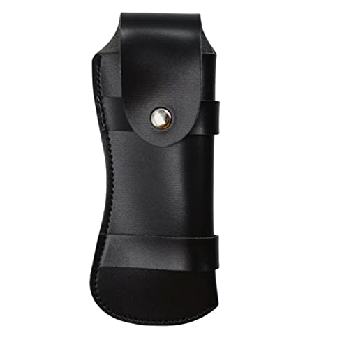 runrayay Black Leather Folding Pocket Knife Sheath, Leder Messer Tasche für Gürtel Messer Holster, Messerscheiden von runrayay