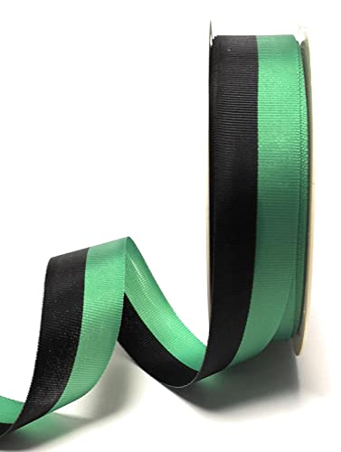 Nationalband 25m x 25mm grün - schwarz Vereinsband Ordensband Fanband Dekoband von s.dekoda