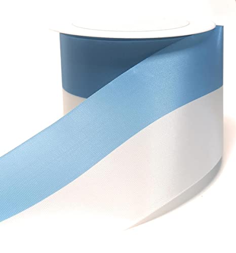 Nationalband 25m x 75mm hellblau - weiß Vereinsband Ordensband Fanband Dekoband von s.dekoda