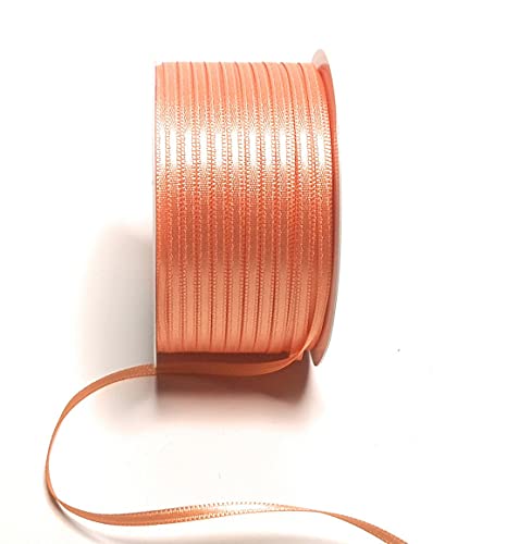 s.dekoda Satinband 50m x 3mm Apricot Schleifenband Dekoband Satin von s.dekoda