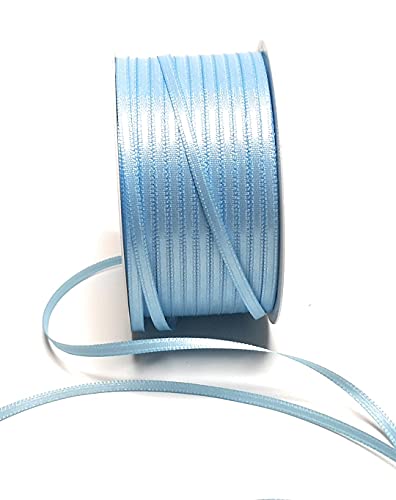 s.dekoda Satinband 50m x 3mm Hellblau Schleifenband Dekoband Satin von s.dekoda