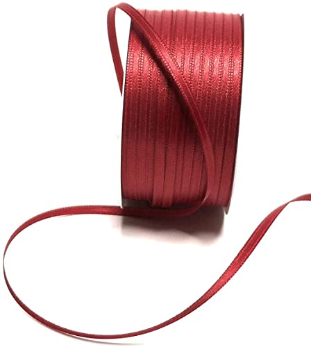 s.dekoda Satinband 50m x 3mm Rot - Kardinalrot Schleifenband Dekoband Satin von s.dekoda