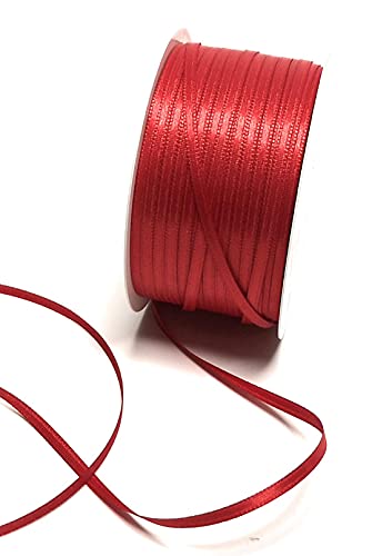 s.dekoda Satinband 50m x 3mm Rot Schleifenband Dekoband Satin von s.dekoda