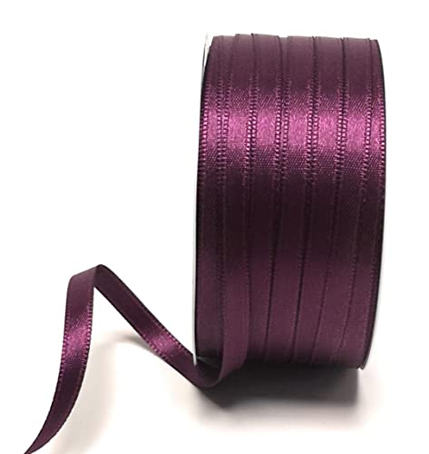 s.dekoda Satinband 50m x 6mm Aubergine Schleifenband Dekoband Satin von s.dekoda