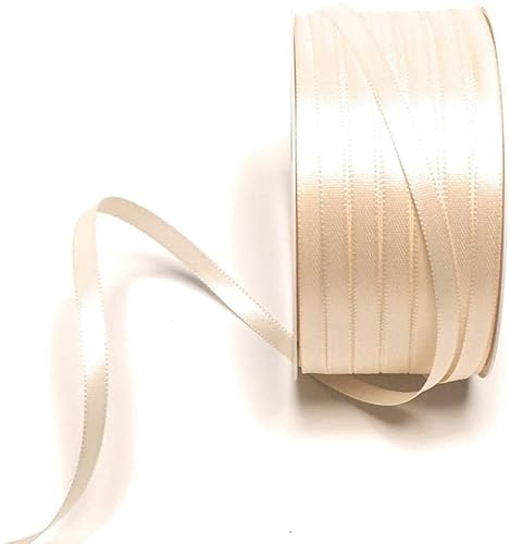 s.dekoda Satinband 50m x 6mm Creme - Elfenbein Schleifenband Dekoband Satin von s.dekoda