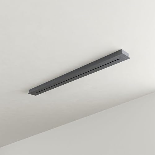 s.luce Modular Balken Baldachin mehrflammig Rechteckig Lampen-Aufhängung, Farbe:Schwarz, Ausführung:1-reihig, Größe:120cm von s.luce