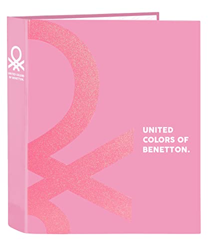 Benetton Folio-Ordner, 4 Ringe, breiter Rücken von safta