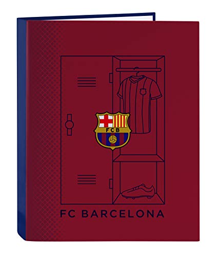 FC Barcelona Ringbuch mit 4 Ringen, 265 x 330 mm mehrfarbig von safta