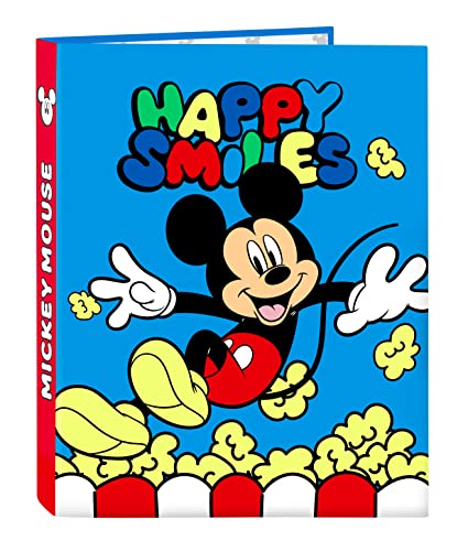 Ordner mit 4 Ringen von Mickey Mouse Happy Smiles, 265 x 330 mm von safta