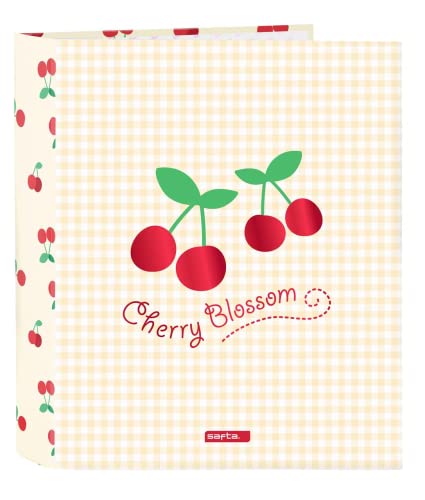 Safta Cherry Ringbuch mit 4 Ringen, 270 x 60 x 330 mm von safta