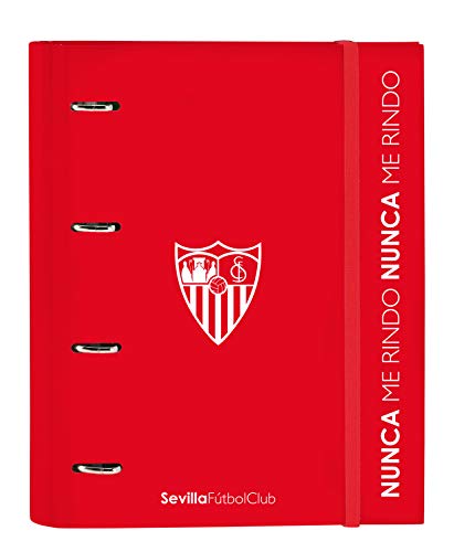 Sevilla FC Ringbuch mit 4 Ringen, 30 mm, 100 Blatt, A4, 270 x 35 x 320 mm von safta