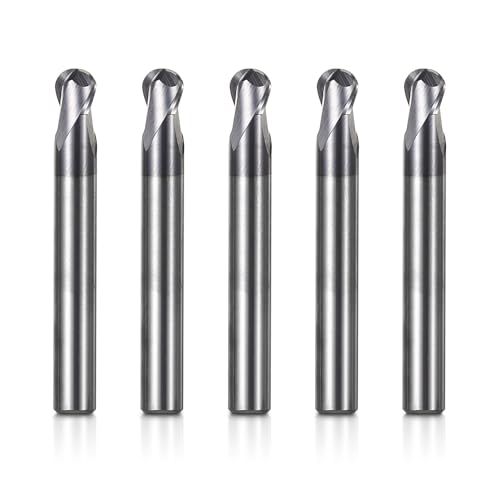 Genmitsu 2 Flute Ball Nose Spiral End Mill Set, 1/4" Shank von sainsmart