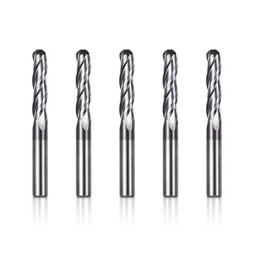 Genmitsu 3 Flute Ball Nose Spiral End Mill Set, 1/4" Shank von sainsmart