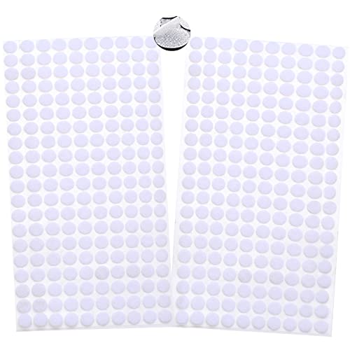 saizone Klett Klebepunkte,Klettpunkte Selbstklebend 10mm,400 Stück Punkte 200 Paar Schlaufe Punkte Self Adhesive Klebend Klettverschluss für Papier,Metall,Kunststoff,Glas,Leder (Weiß) von saizone