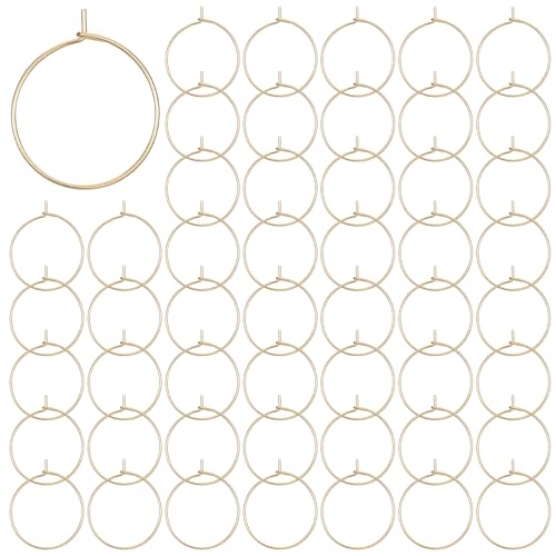 100 Stück Ohrringe Selber Machen Set DIY Ohrringe Perlen Creolen Set, Ohrringe Selber Machen Suche Nach Creolen, Tropfenform Circle und Ohrhaken Kunststoff Ohrstöpsel für Schmuckherstellung (Gold) von salbsever