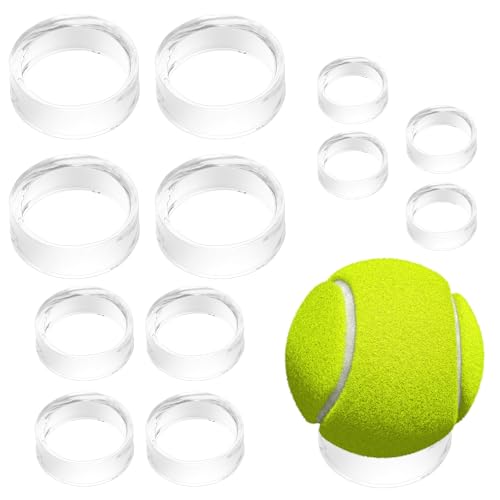 12Pcs Clear Sphere Acryl Display Stand Klar Ring Kugel Kugel Stand Rund Kunststoff Baseball Ring Ständer Halter Staffelei für Ball Softball Tennisball Eier Kugeln Schmuck Handwerk klein, mittel, groß von salbsever