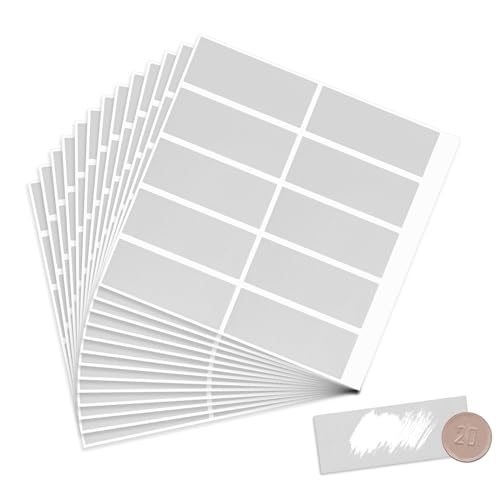 300 Stück Rubbelaufkleber Rubbel Etiketten Silber Rubbellose Scratch Sticker Rubbellos Aufkleber Label Rubbellose Selber Machen Rubbelkarten für Hochzeit Weihnachten Geburtstage, 65x25mm von salbsever