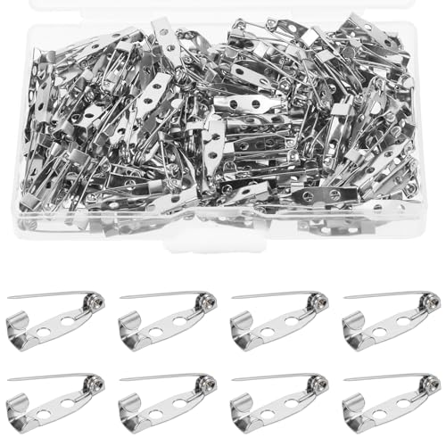 Broschennadeln 100 Stück Broschennadel 20 mm Sicherheitsnadel Broschennadeln Pins für DIY Handwerk, Craft Sicherheitsnadel,für Schmuck- und Handarbeiten von salbsever