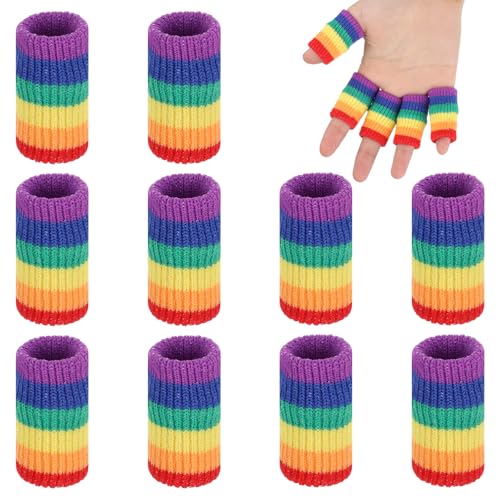 salbsever 10 Stück Fingerschutz Elastische Dehnbare Fingerhülle Fingerbandagen Für Die Entlastung Schmerzen Calluses Arthritis Knuckle & Schutz Für Den Sport von salbsever