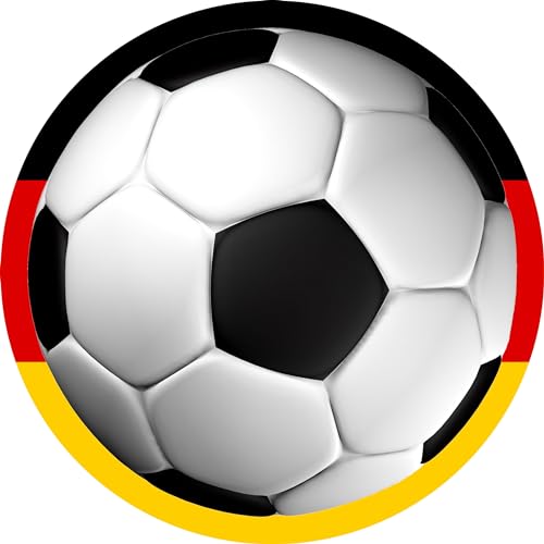 sales-world24 Tortenaufleger Fussballparty Fußballparty Kindergeburtstag Fussball Fußball Deutschland Rund 20 cm FB04 von sales-world24