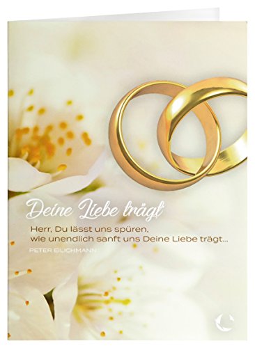 Glückwunschkarte zur Verlobung & Hochzeit "Deine Liebe trägt" hochwertige Klappkarte von samariter-medien