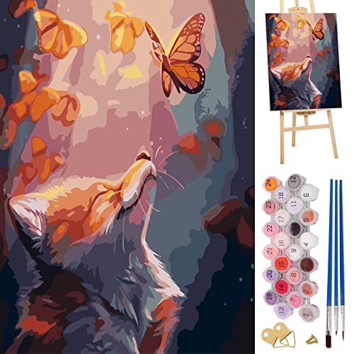 sancuanyi Malen Nach Zahlen Erwachsene, DIY Handgemalt Ölgemälde Kit für Anfänger und Erwachsene, Acrylpigment für Kinder Gemälde mit 3 Pinsel (D) von sancuanyi