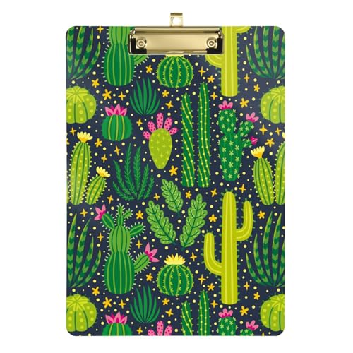 Western Mexican Cactus Plant Star Green Cute Plant Sketch it Klemmbrett Acryl Niedliche Klassenzimmer Klemmbretter für Lehrer Must Haves für Klassenzimmer Elementary Größe 22,9 x 30,5 cm von sanluoli