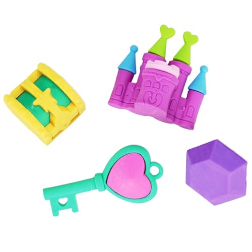 4x Radiergummi, Prinzessin, 3D-Schloss von sarcia.eu