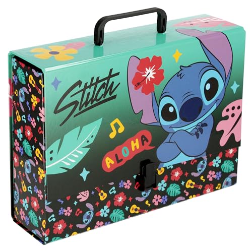 DISNEY Stitch dicker Ordner mit Griff, für Kinder, starr A4 9 cm (2) von sarcia.eu